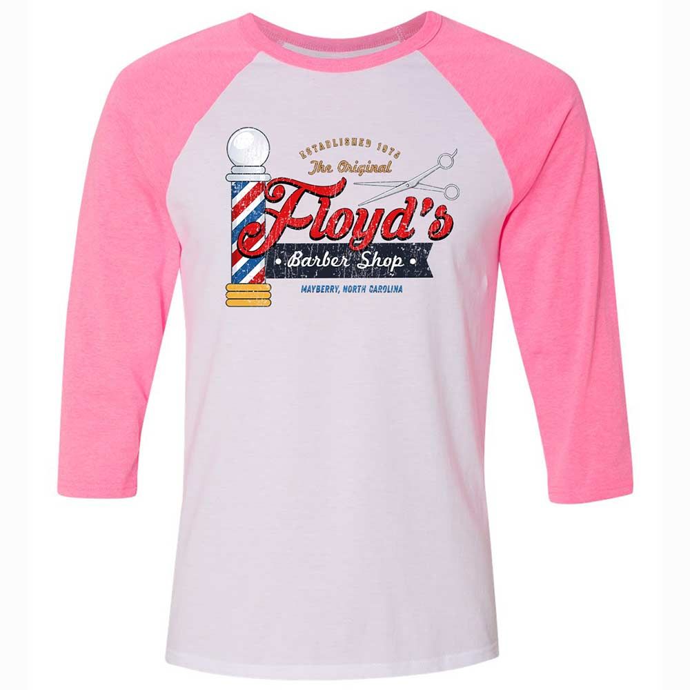 Unisex 3/4 Baseball Tee - WL653GY2 - White/Neon Pink - 12