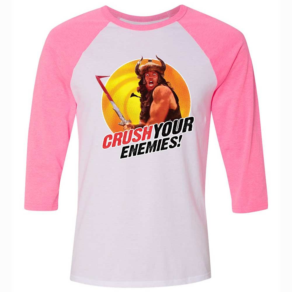 Unisex 3/4 Baseball Tee - 5FK1LWSA - White/Neon Pink - 12