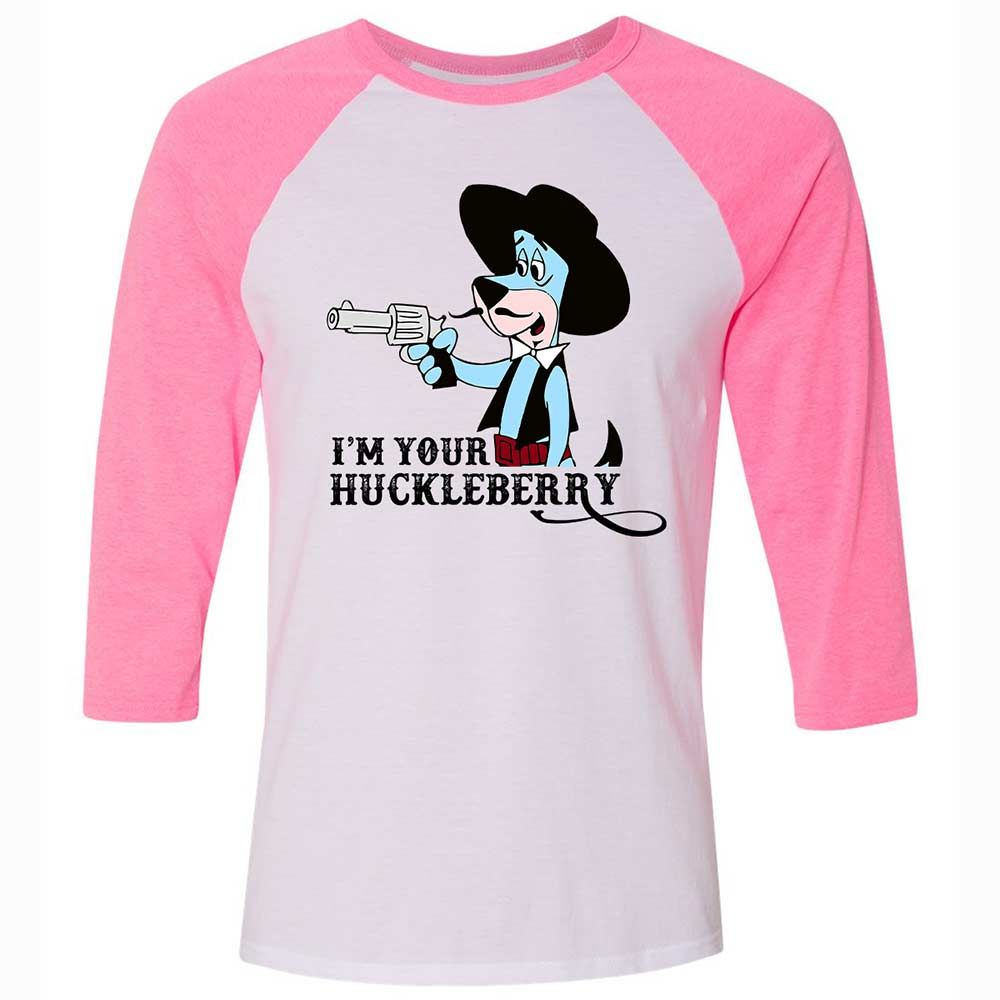 Unisex 3/4 Baseball Tee - 1Z9XP684 - White/Neon Pink - 12