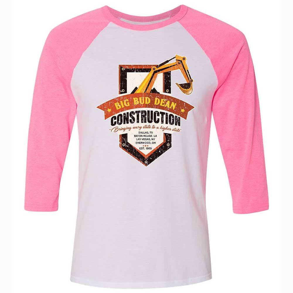 Unisex 3/4 Baseball Tee - AE3DNXRY - White/Neon Pink - 12
