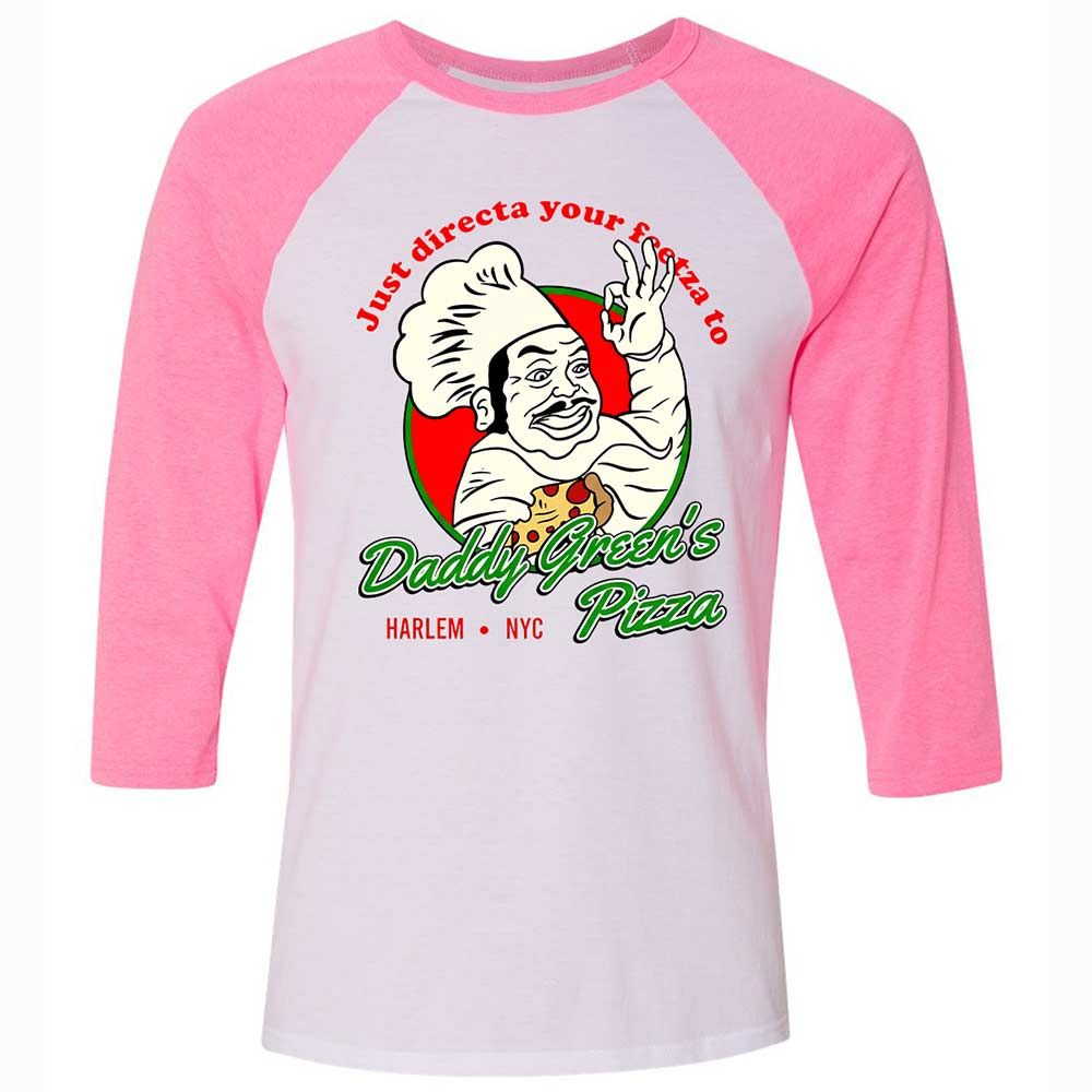 Unisex 3/4 Baseball Tee - 7H52XY3F - White/Neon Pink - 12