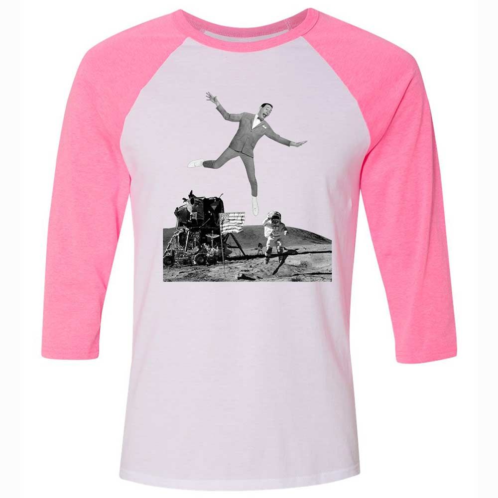 Unisex 3/4 Baseball Tee - MMTEZH6B - White/Neon Pink - 12