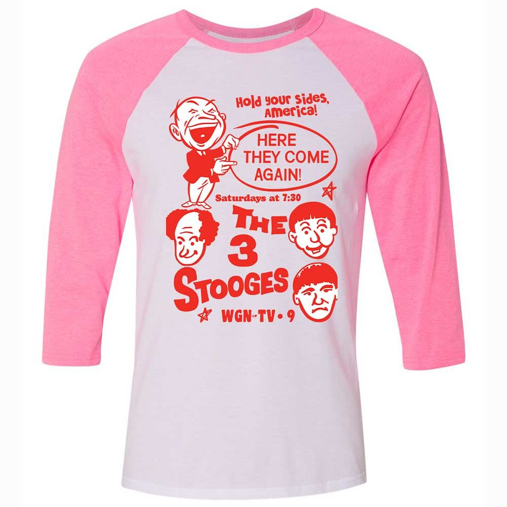 The 3 Stooges - White/Neon Pink - 12
