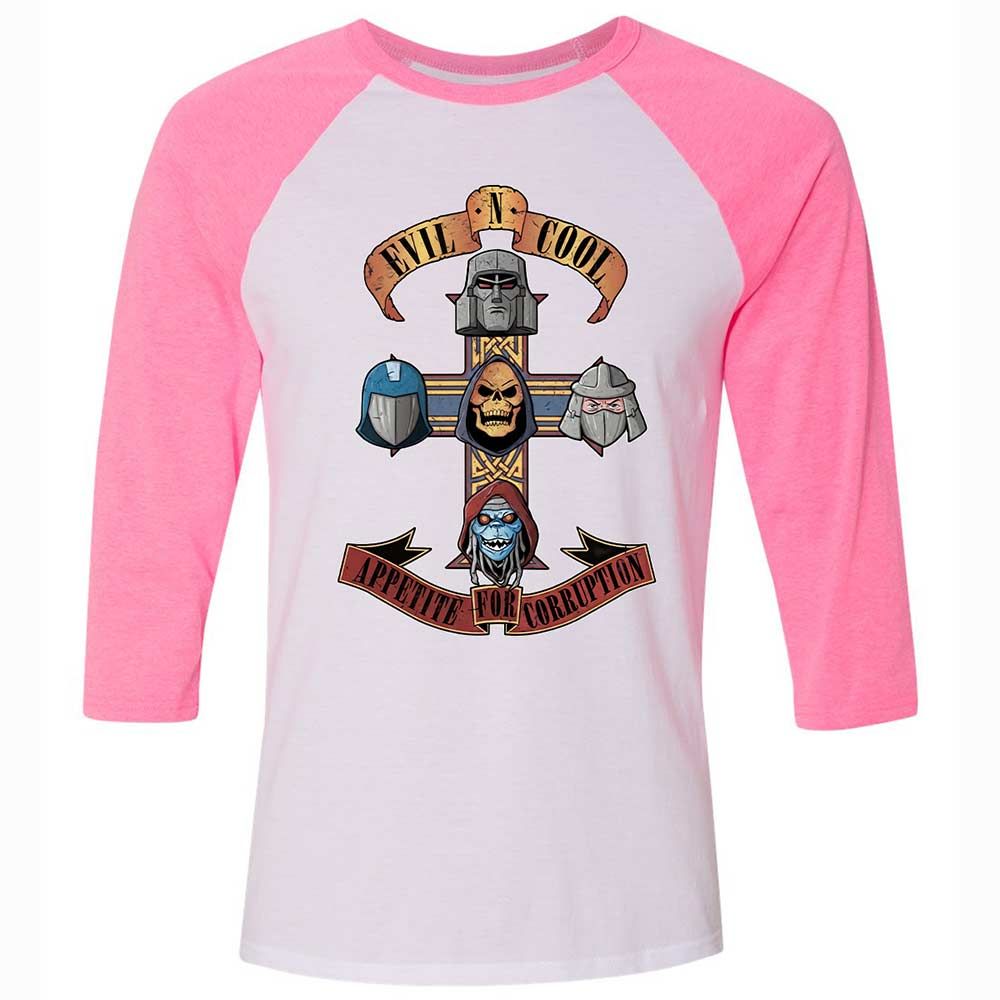 Unisex 3/4 Baseball Tee - VCH6NQSA - White/Neon Pink - 12