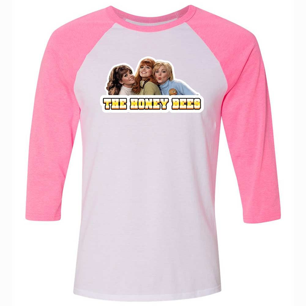 Unisex 3/4 Baseball Tee - E48RGWYZ - White/Neon Pink - 12