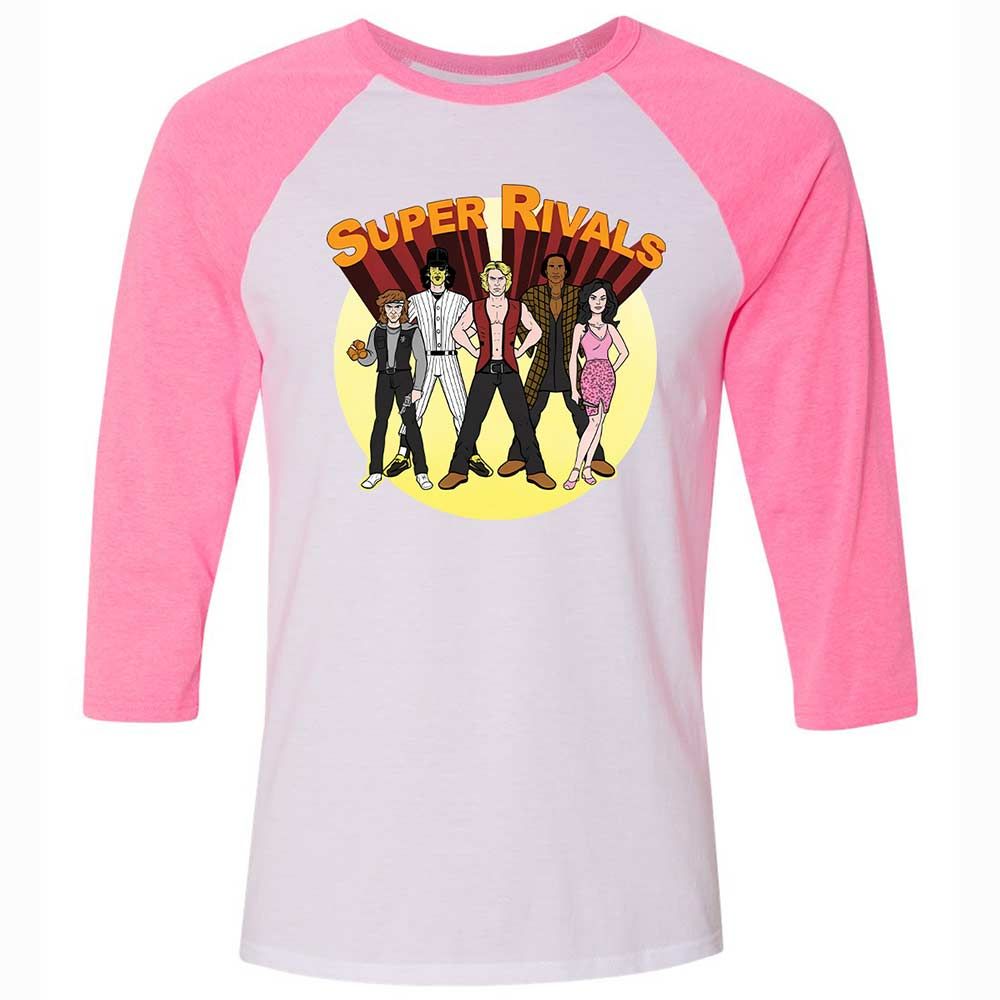 Unisex 3/4 Baseball Tee - AUF56ETR - White/Neon Pink - 12