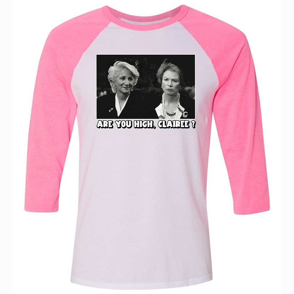 Unisex 3/4 Baseball Tee - TL778VGM - White/Neon Pink - 12