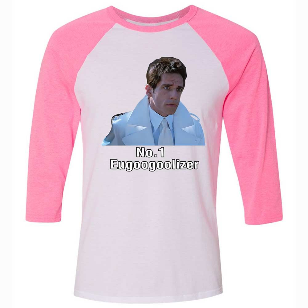 Unisex 3/4 Baseball Tee - N1RJ95JZ - White/Neon Pink - 12