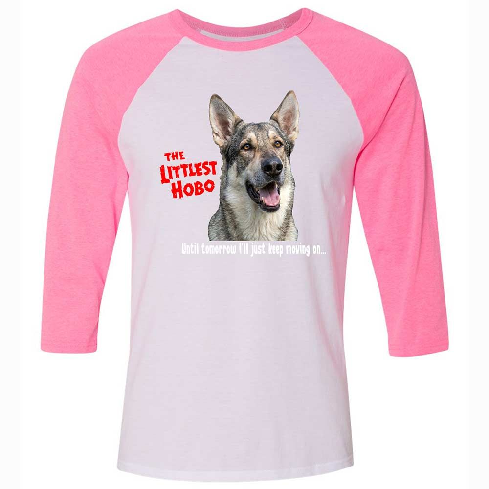 Unisex 3/4 Baseball Tee - TBYATKEU - White/Neon Pink - 12