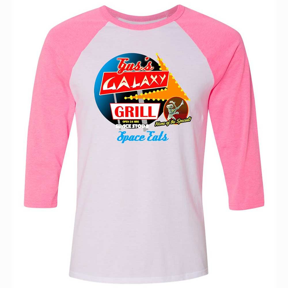 Unisex 3/4 Baseball Tee - BL7RLPRT - White/Neon Pink - 12