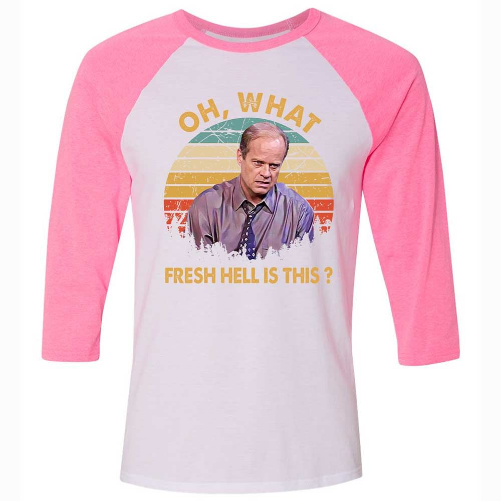 Oh What Fresh Hell Is This - White/Neon Pink - 12