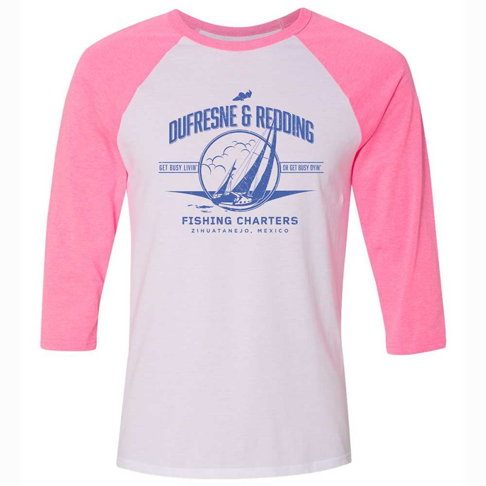 Unisex 3/4 Baseball Tee - SEHUZ4HX - White/Neon Pink - 12