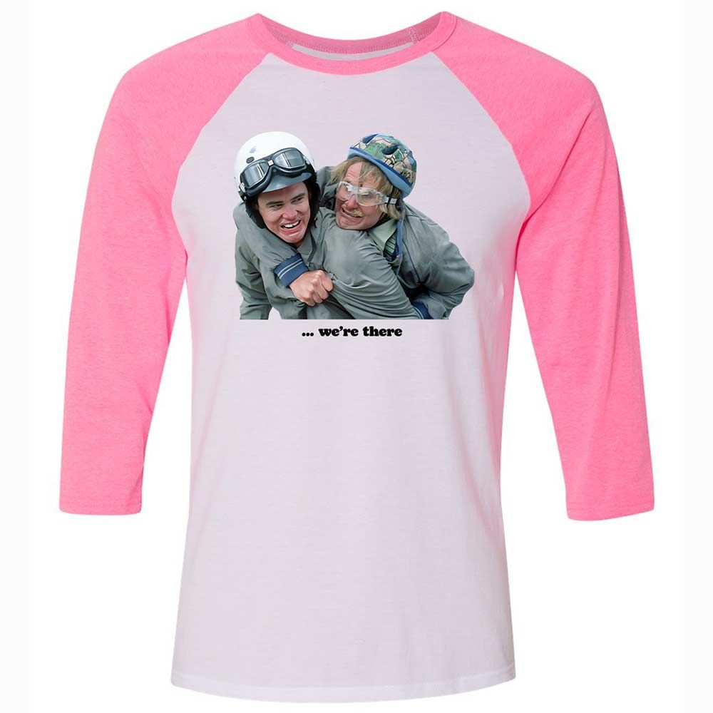 Unisex 3/4 Baseball Tee - VA9SV4NN - White/Neon Pink - 12