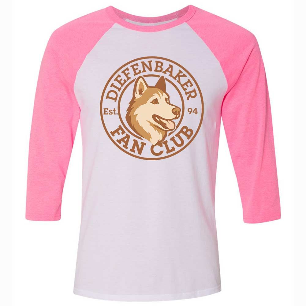 Unisex 3/4 Baseball Tee - 2MM2NL7Z - White/Neon Pink - 12