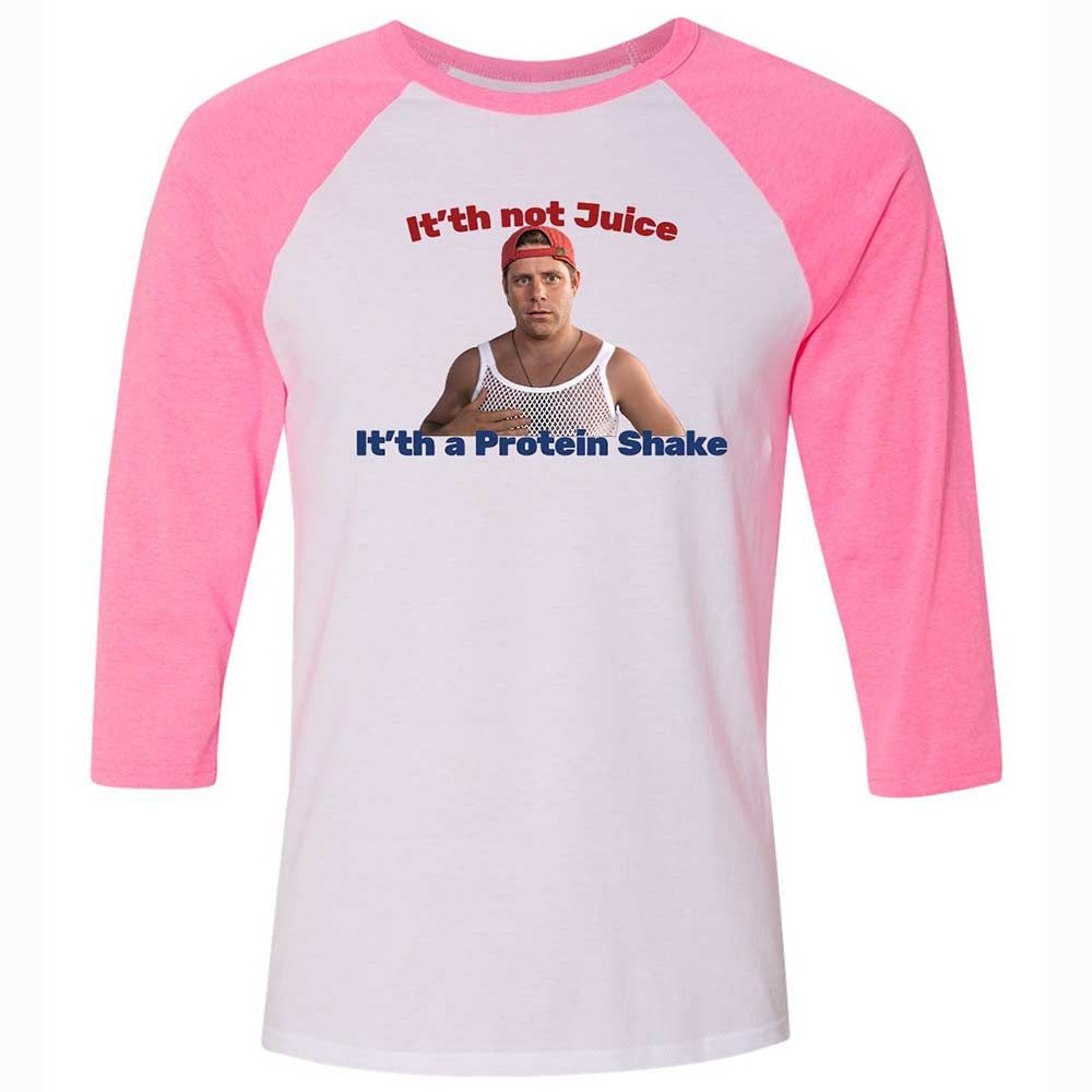 Unisex 3/4 Baseball Tee - EZJ7YNPD - White/Neon Pink - 12