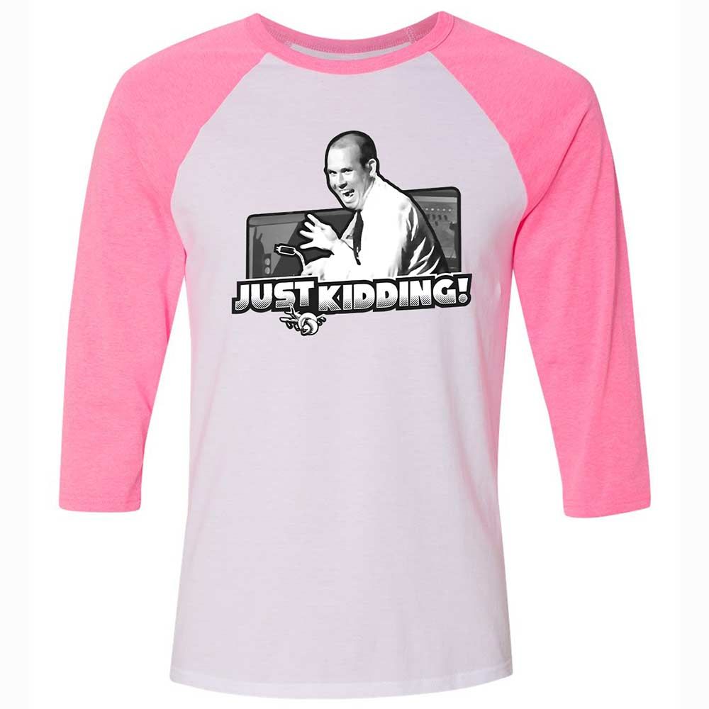 Unisex 3/4 Baseball Tee - WBJSX8QG - White/Neon Pink - 12