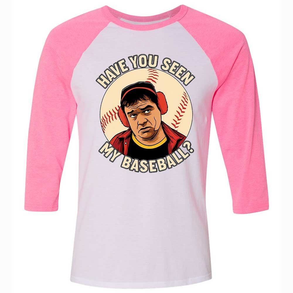 Unisex 3/4 Baseball Tee - NC23W94V - White/Neon Pink - 12