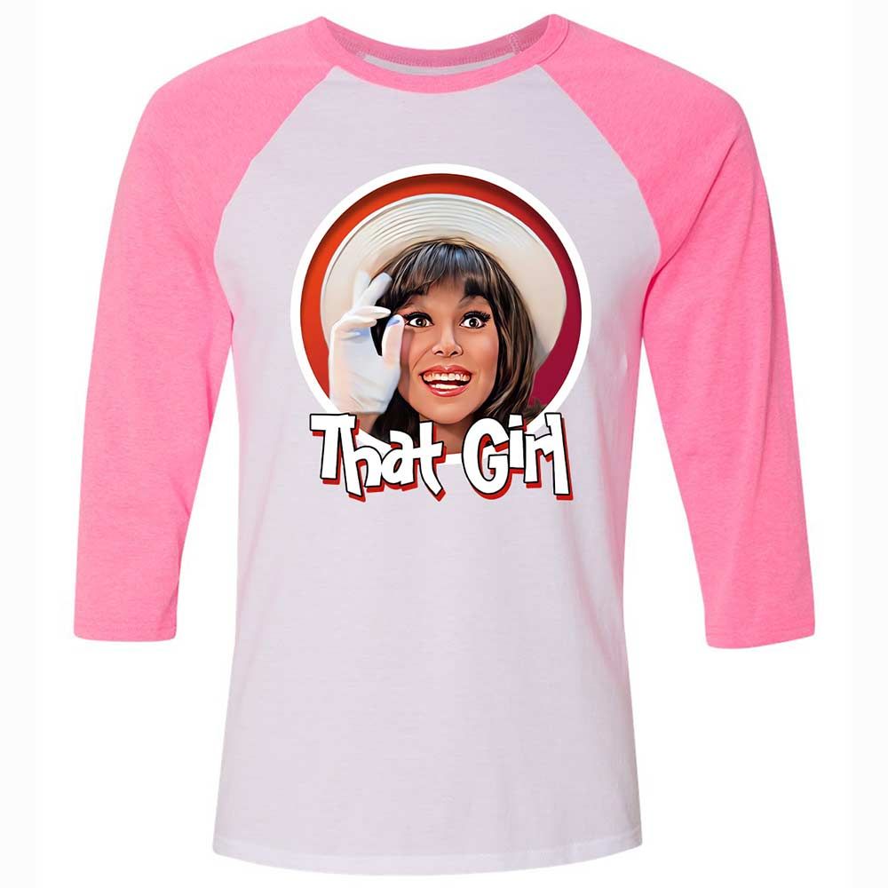 Unisex 3/4 Baseball Tee - F7KRMB9Z - White/Neon Pink - 12