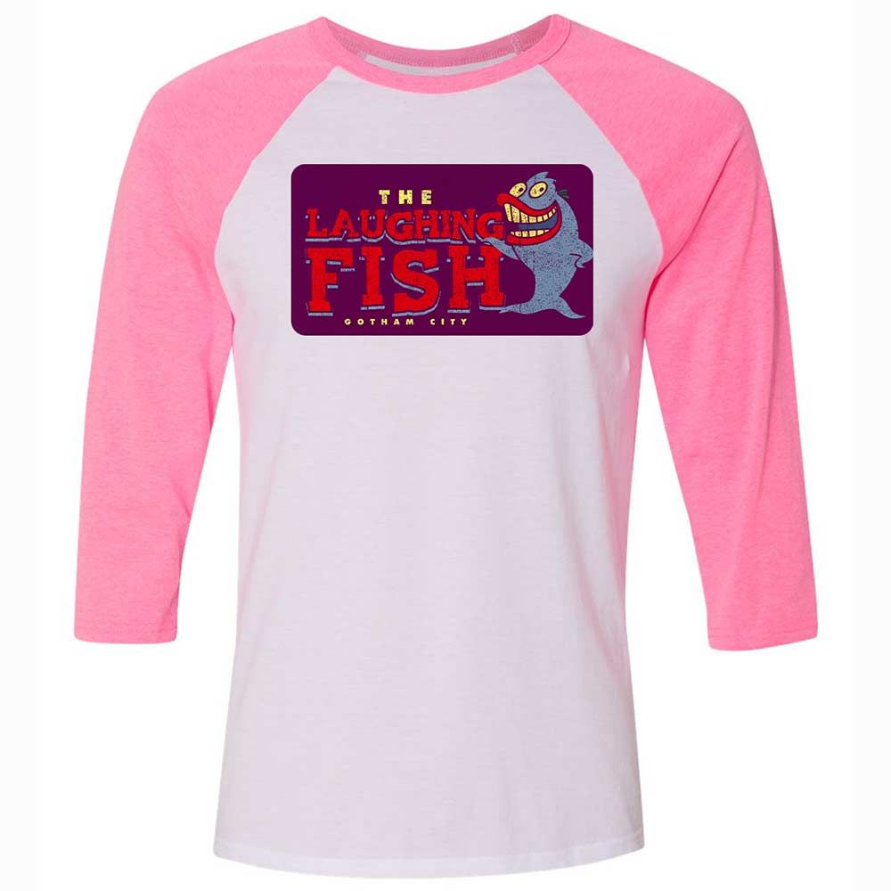 Unisex 3/4 Baseball Tee - CYB1YUKD - White/Neon Pink - 12