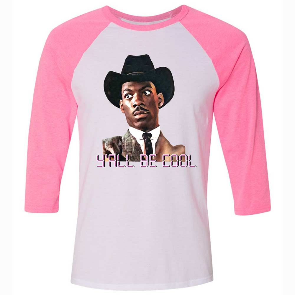 Unisex 3/4 Baseball Tee - ZHC7J4M3 - White/Neon Pink - 12