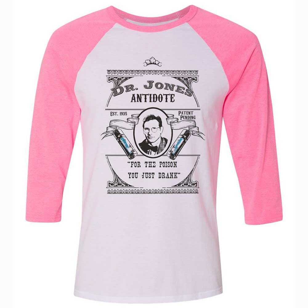 Unisex 3/4 Baseball Tee - 98W2K8HK - White/Neon Pink - 12