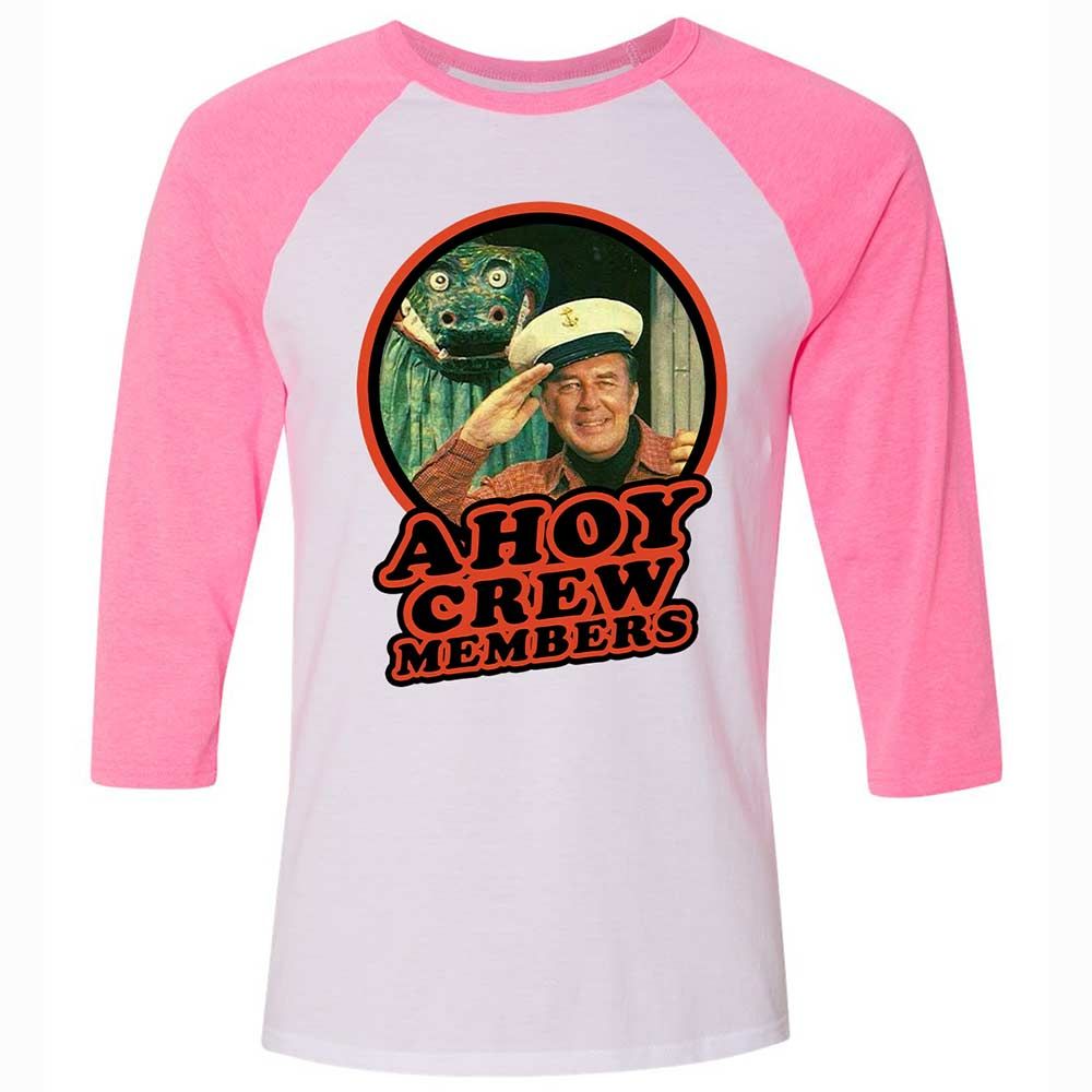 Unisex 3/4 Baseball Tee - 4USJLCKS - White/Neon Pink - 12