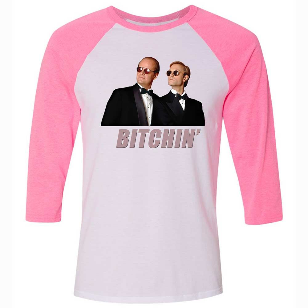 Unisex 3/4 Baseball Tee - 8SZU4A1W - White/Neon Pink - 12