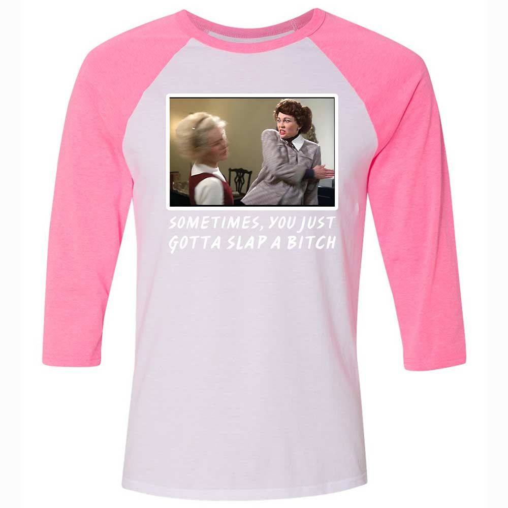 Unisex 3/4 Baseball Tee - BUN5JCTA - White/Neon Pink - 12