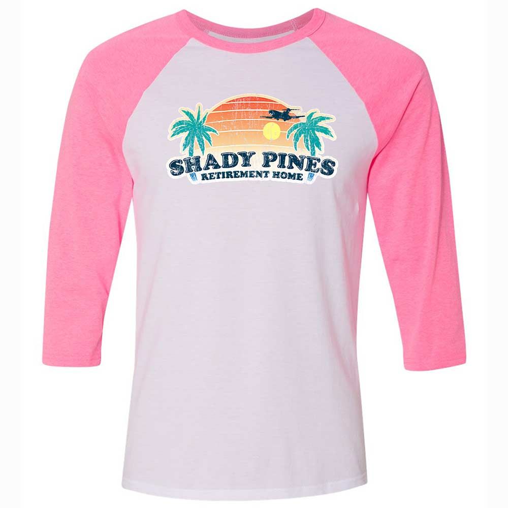 Unisex 3/4 Baseball Tee - KMYVW4QM - White/Neon Pink - 12
