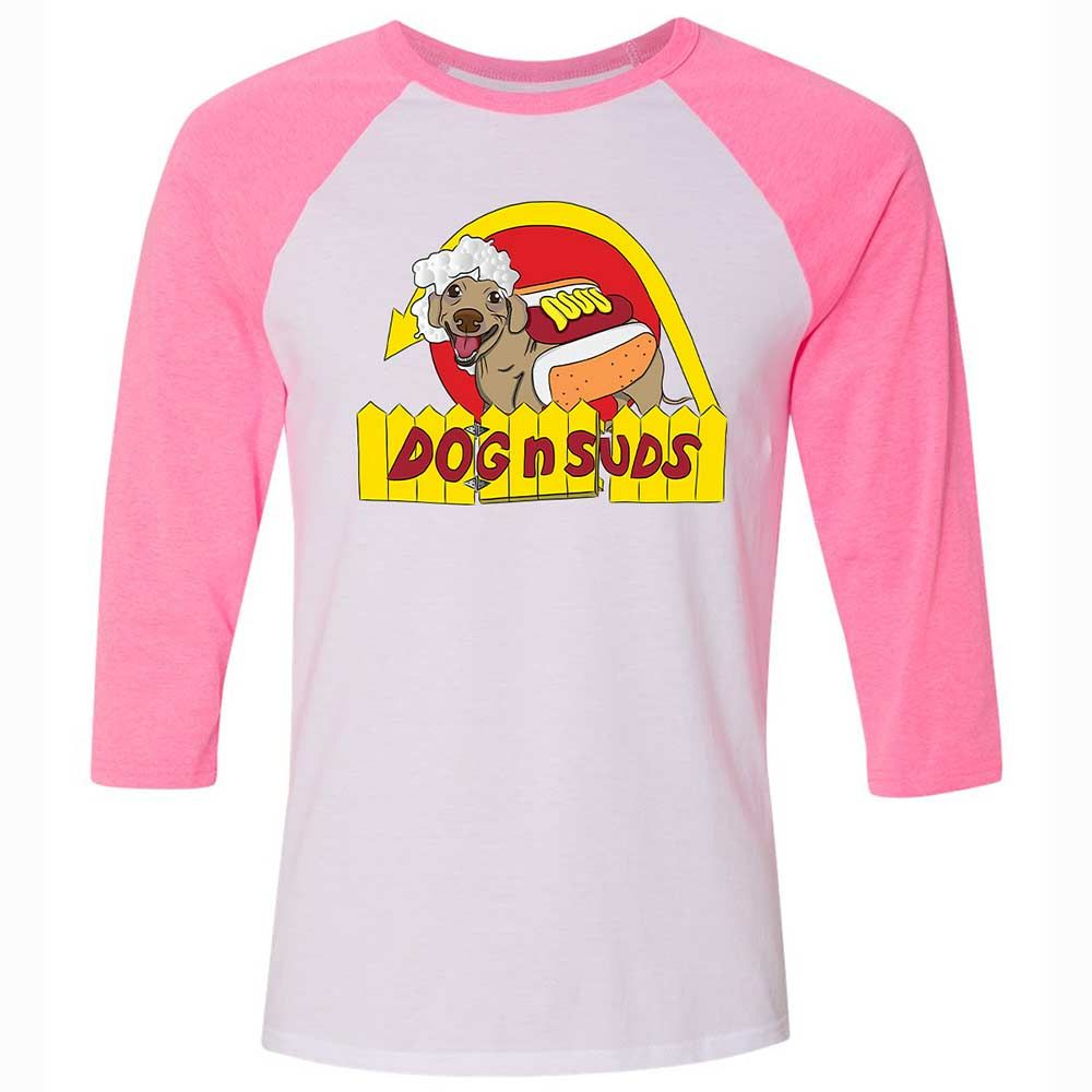 Dog n Suds Dachshund - White/Neon Pink - 12