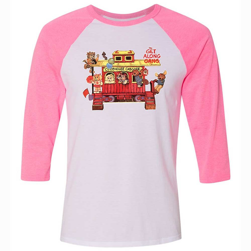 Unisex 3/4 Baseball Tee - W65BVL3G - White/Neon Pink - 12