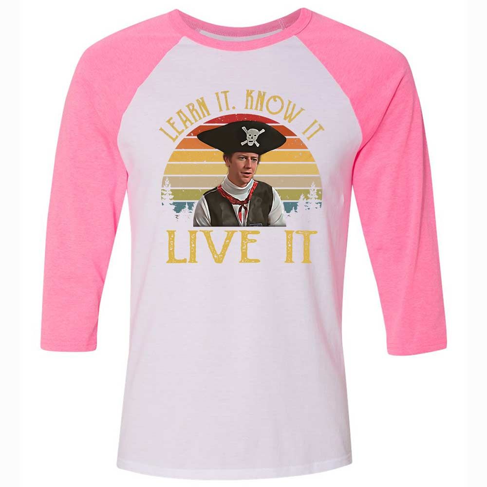 Unisex 3/4 Baseball Tee - SA92MQD9 - White/Neon Pink - 12