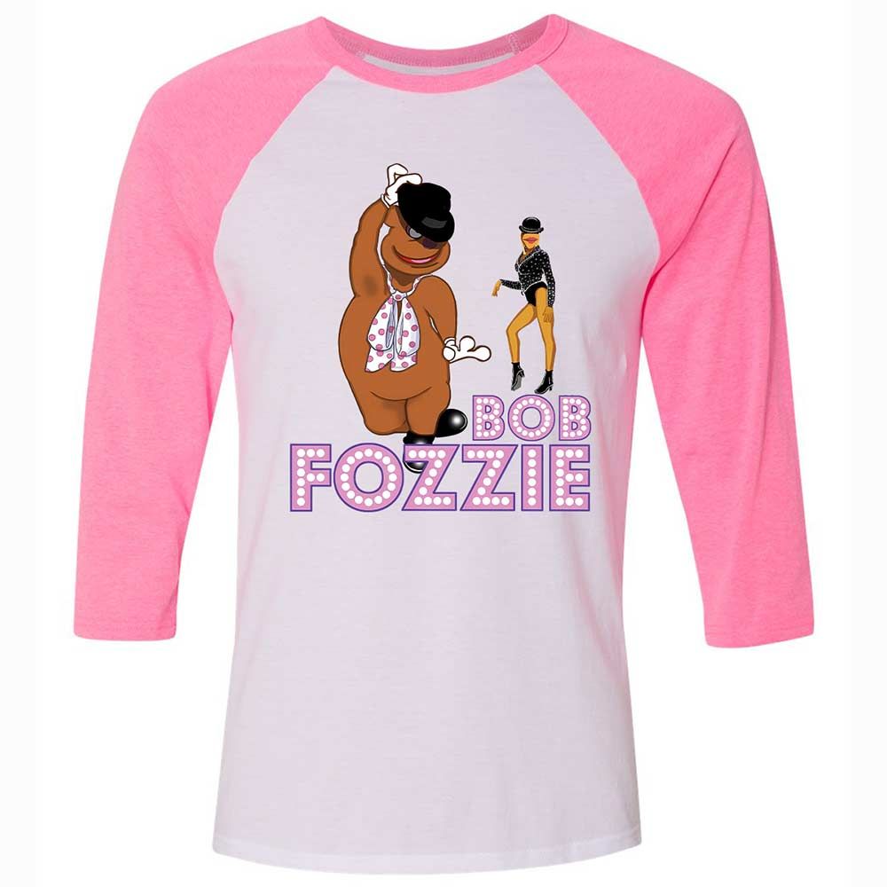 Unisex 3/4 Baseball Tee - TA7BLWBK - White/Neon Pink - 12