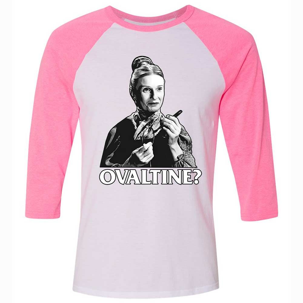 Unisex 3/4 Baseball Tee - QF8ZS3HB - White/Neon Pink - 12