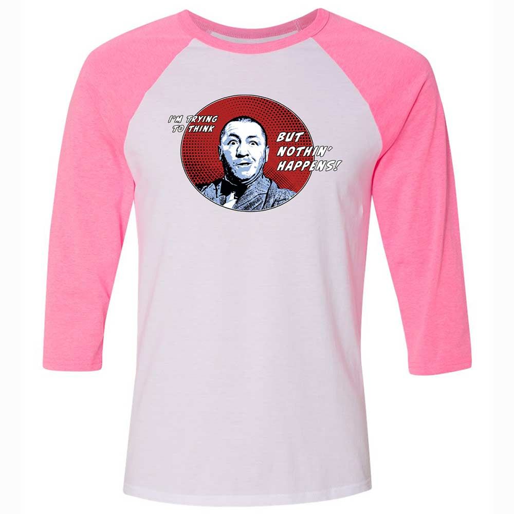Unisex 3/4 Baseball Tee - TVNG14S4 - White/Neon Pink - 12