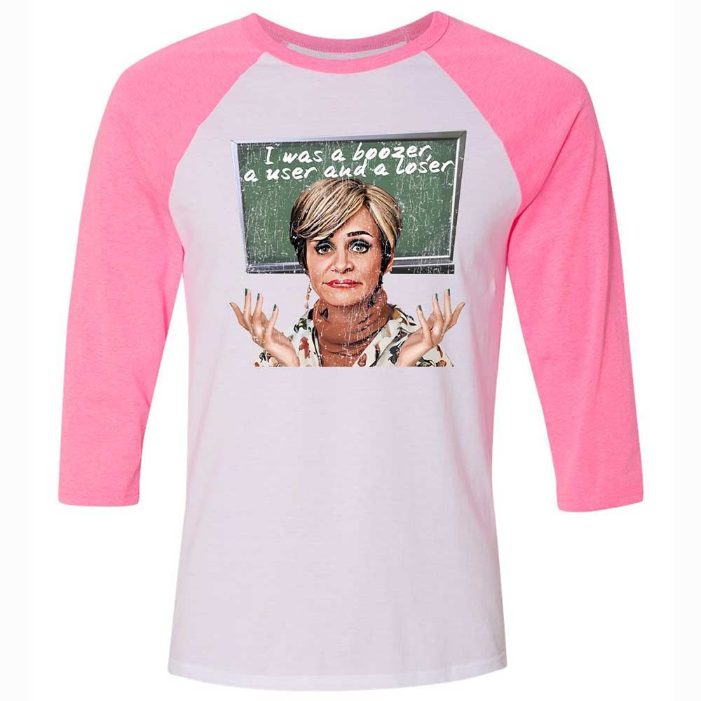 Unisex 3/4 Baseball Tee - X8Y7PK54 - White/Neon Pink - 12