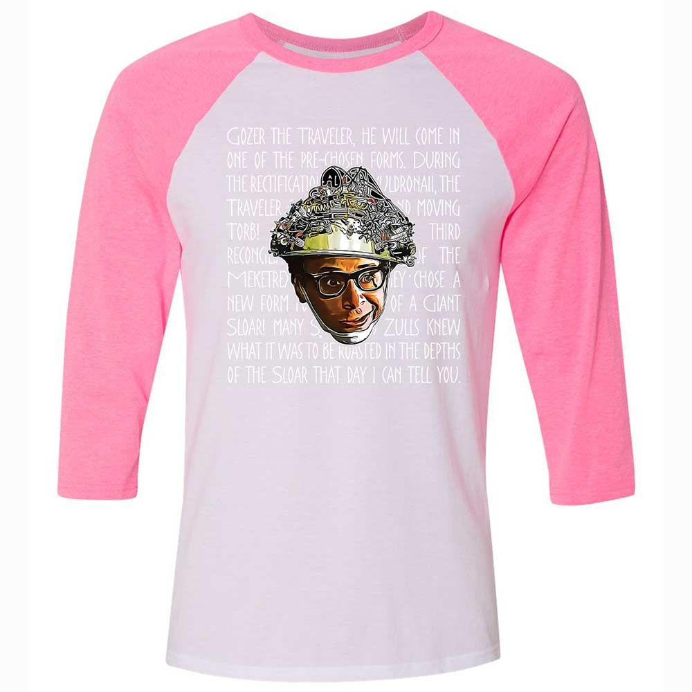 Unisex 3/4 Baseball Tee - 69WCJTE5 - White/Neon Pink - 12