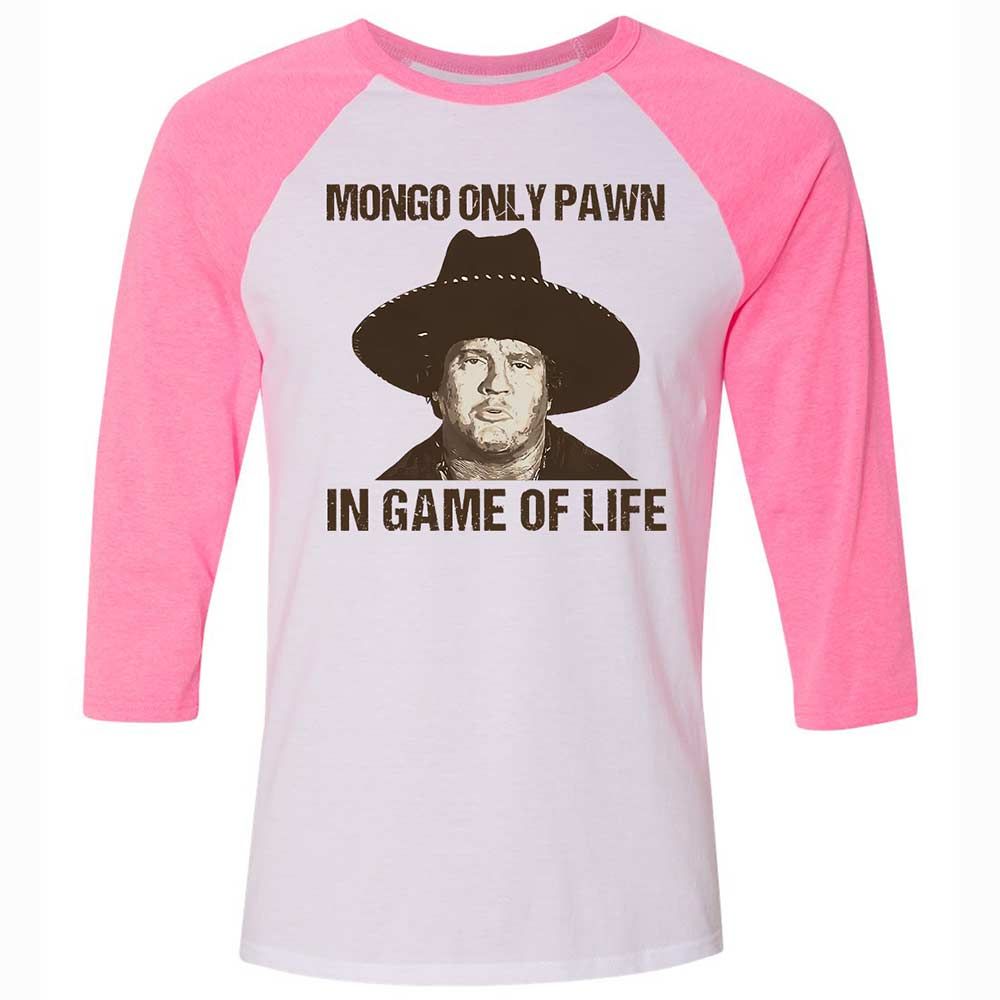 Unisex 3/4 Baseball Tee - PDFP9ZU7 - White/Neon Pink - 12