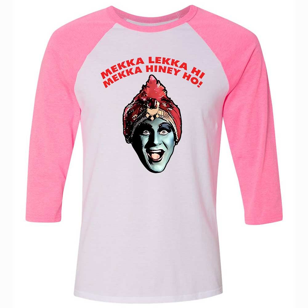 Unisex 3/4 Baseball Tee - U4QBS7TT - White/Neon Pink - 12