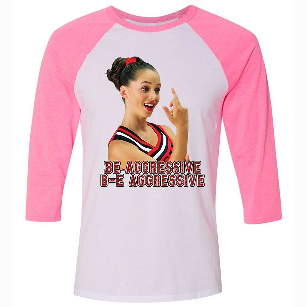 Unisex 3/4 Baseball Tee - EBWVK8W5 - White/Neon Pink - 12