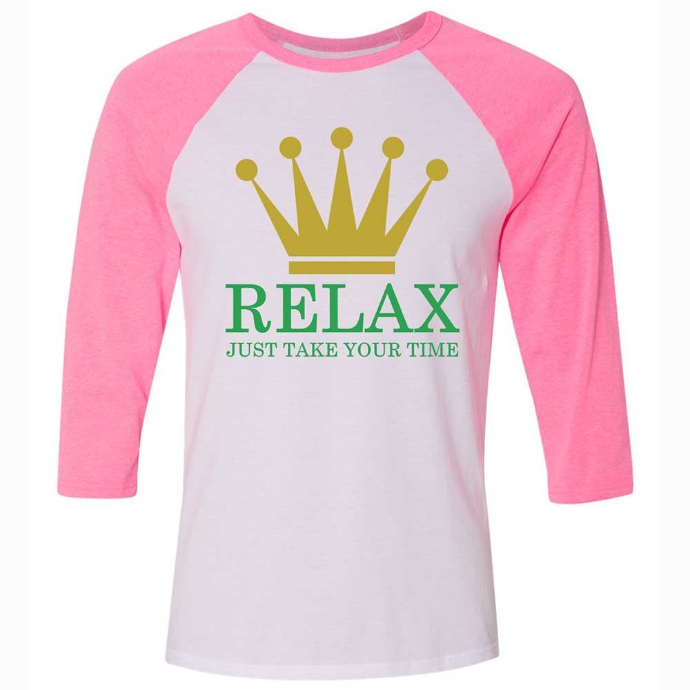 Relax Just Take Your Time - White/Neon Pink - 12