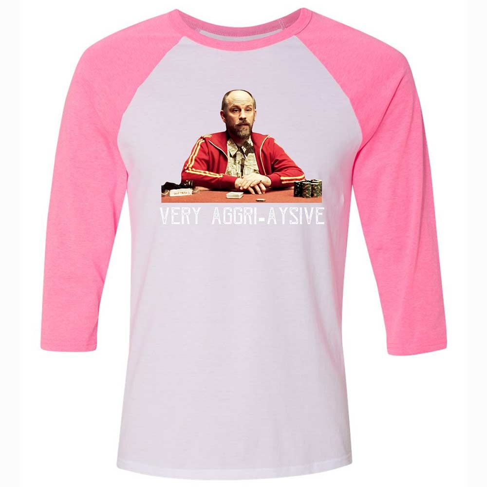 Unisex 3/4 Baseball Tee - VQRRK7HH - White/Neon Pink - 12