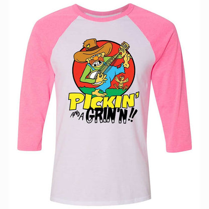 Pickin' and a Grinnin - White/Neon Pink - 12