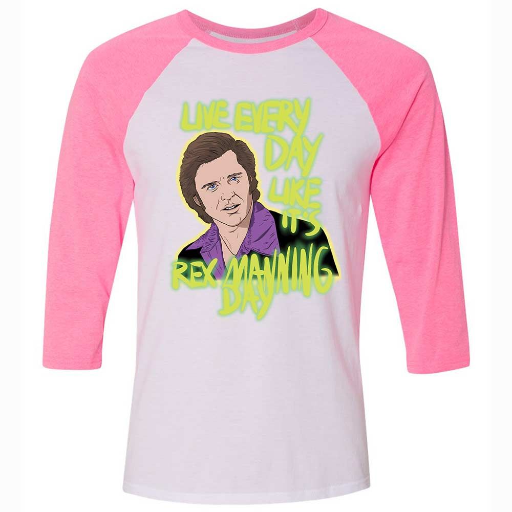Unisex 3/4 Baseball Tee - 8KVYUWP9 - White/Neon Pink - 12