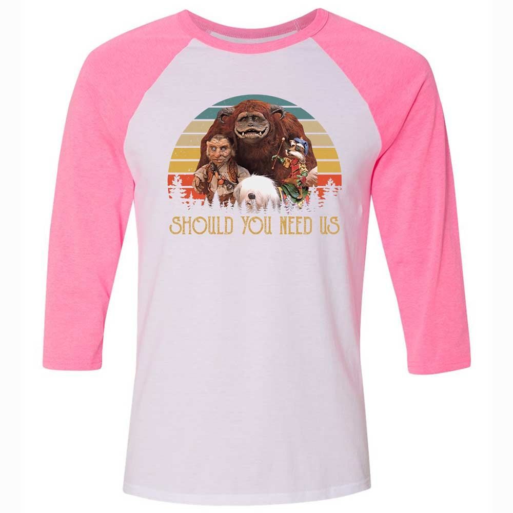 Unisex 3/4 Baseball Tee - YL1MSXBS - White/Neon Pink - 12