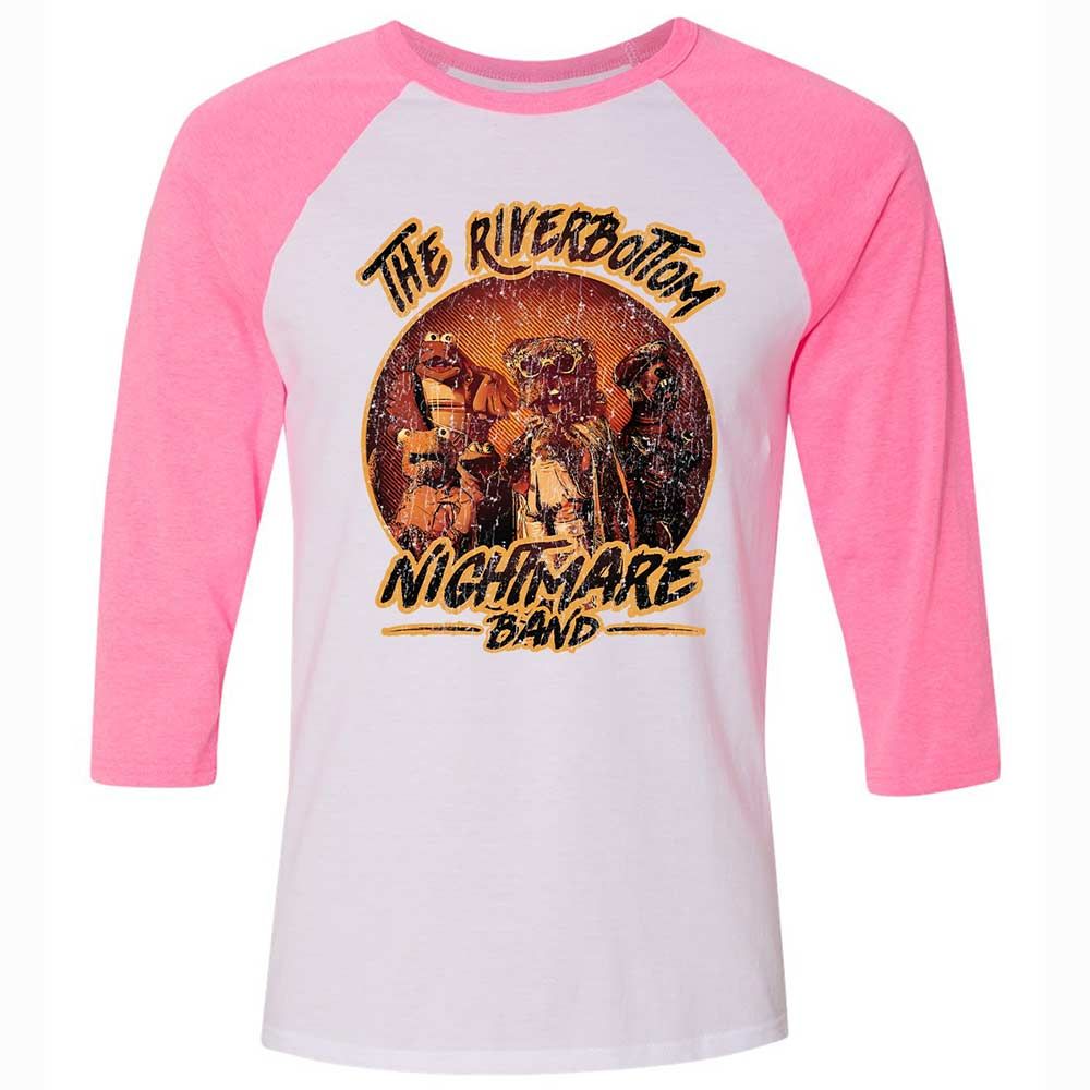 Unisex 3/4 Baseball Tee - LTHAWDD1 - White/Neon Pink - 12
