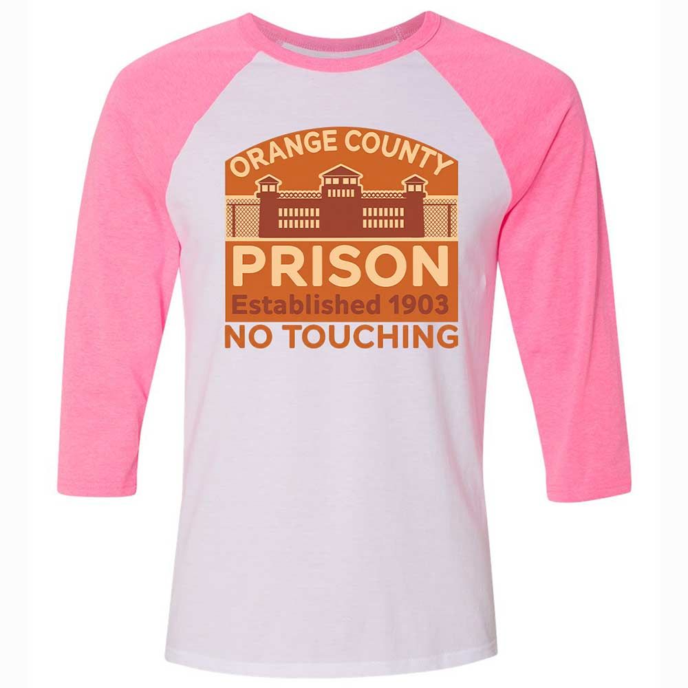 Unisex 3/4 Baseball Tee - XT7QHSBE - White/Neon Pink - 12