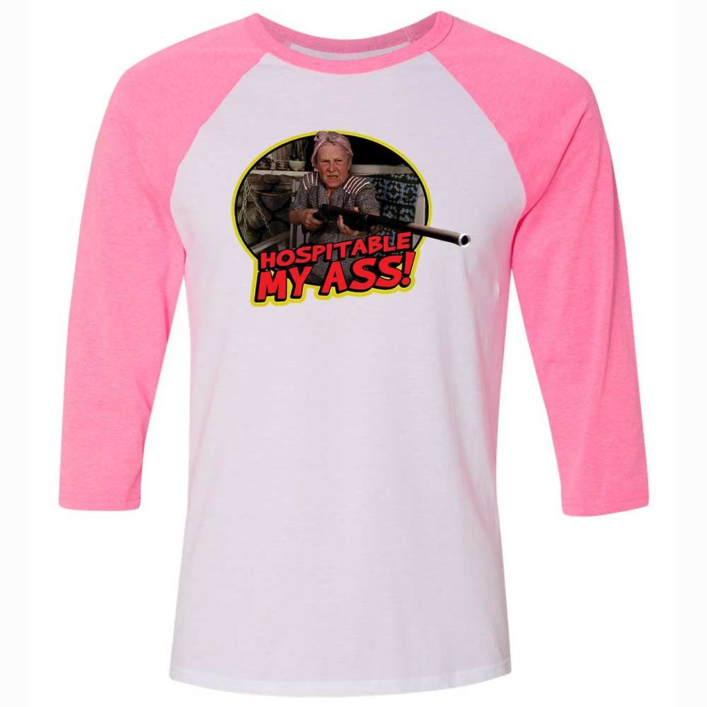 Unisex 3/4 Baseball Tee - GWT98QMT - White/Neon Pink - 12