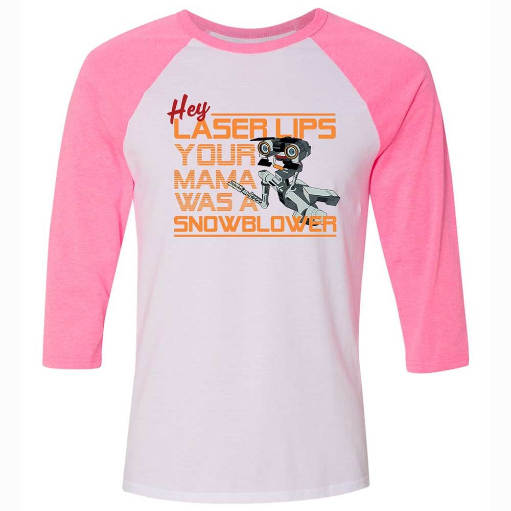 Your Mama was a Snowblower - White/Neon Pink - 12