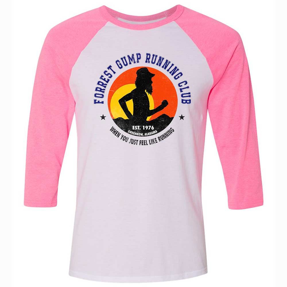 Unisex 3/4 Baseball Tee - CY6YQM13 - White/Neon Pink - 12